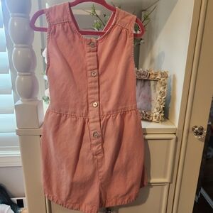 Zara Pink Button-Front Kids Romper